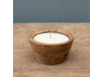 Bougie de soja avec pot en manguier 10x5cm