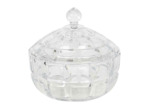 Bonbonnière transparente avec couvercle 18x18cm