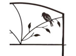 Barrière jardin oiseaux 57x41cm