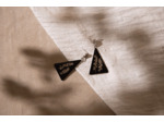 Boucles d'oreilles "triangle floral"