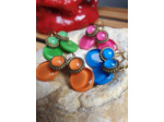BOUCLES D'OREILLES DORMEUSES Orange