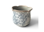 Pot de fleurs céramique beige 15x15x14cm