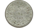 ALLEMAGNE BADEN 3 KREUZER 1847 A SUP