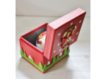 Boite rouge décorée à la main (sans la boule de Noël) pour offrir une jolie boule de Noël personnalisée coffret cadeau de noël petit renne