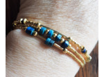 BRACELET MULIRANGS GOLDEN BLUE