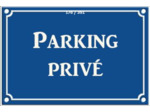 Plaque plate vintage - Parking Privé - 20 x 30 cm