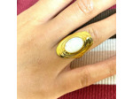 Bague Originale Or Nacre Blanche