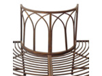 Banc de jardin demi cercle en fer 139x70x83cm