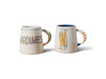 Ensemble 2 mugs porcelaine Sardines 14x11cm
