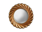 Miroir convexe doré Volupté 16x2x16cm