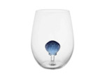 Verre coquillage indigo 12x10x10cm