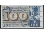 SUISSE 100 FRANCS FRANKEN 15-01-1969 SERIE 65D TTB fente