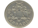 BARBADES 25 CENTS 1980 TTB+