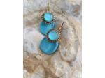 BOUCLES D'OREILLES DORMEUSES BLEU AZUR