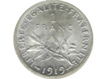 FRANCE 1 FRANC ROTY 1919 SUP/NC