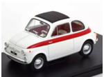 WhiteBox 1/24 - miniature Fiat 500 1960, rouge et blanche