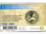 BELGIQUE 2020 2.50 EURO 100 ANS DES JEUX OLYMPIQUES D ANVERS COLORISEE COINCARD