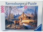 PUZZLE 1000 PIECES CHEVREUILS DANS LA FORET 70 X 50 CM RAVENSBURGER