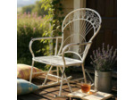 Rocking chair blanche 60x79x104cm