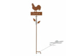 Pluviomètre coq métal à planter jardin 22x6x110cm