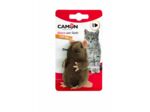 Peluche taupe sonore pour chat