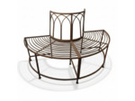 Banc de jardin demi cercle en fer 139x70x83cm