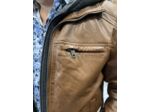 GYP 3201 Blouson homme capuche amovible cuir cognac