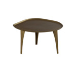 Table basse Gabrielle dorée 65x62x39cm