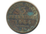 ALLEMAGNE PRUSSE 3 PFENNIG 1864 A TTB Oxydation (W482)