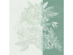 Serviette de table JARDIN DE PIVOINES VERT Garnier-Thiebaut