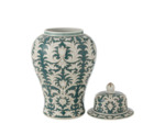 Grand vase céramique vert blanc 29x29x51cm