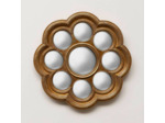 Miroir convexe doré 8 mini miroirs 35cm