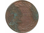 MONACO 5 CENTIMES 1837 MC SUP