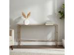 Console métal or plateau verre 76x34x144cm