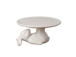 Plat lapin dolomite blanche 8x17x17cm