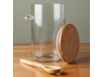Bocal hermétique cuillère bois 20x14cm