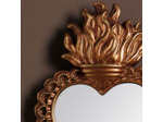 Petit miroir coeur Ex-voto doré 20x13cm