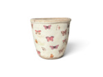 Pot de fleurs rose beige céramique 15x15x14cm