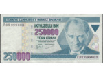 TURQUIE 250000 LIRA L.1970 (1998) Série F07 TTB+ (W211)