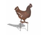 Silhouette jardin poule 29x47cm