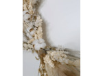 Couronne XL de fleurs séchées <br> Pampa-Coton-blanc naturel