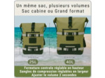 Sac à dos étanche FD Marine modulable 20/40L (bleu)