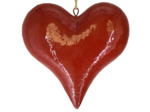 Suspension déco cœur rouge 25x7x25cm