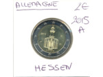 ALLEMAGNE 2015 A 2 EURO COMMEMORATIVE HESSEN SUP