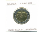 BELGIQUE 2005 2 EURO Commemorative UNION BELGE LUXEMBOURG TTB+