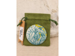 Badge Toile de Jouy feuillage tropical-Création française