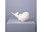 Lampe à poser Leviathan résine poudre de pierre blanche 19x21x43cm