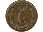 DANEMARK 1 SKILLING RIGSMONT CRISTIAN IX 1872 TTB