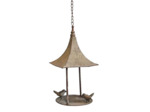 Mangeoire oiseau à suspendre brune 40x19x18cm