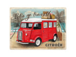 Plaque Rétro Citroën Type H – Let's Go Travel - 30X40